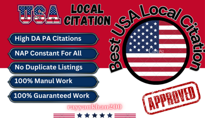 Gig Preview - Do best USA local citations for local seo