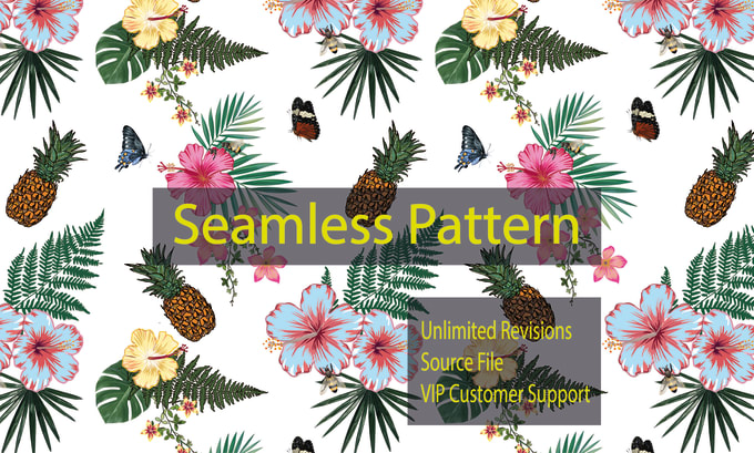 Gig Preview - Design seamless patterns, custom textile prints, repeating floral designs