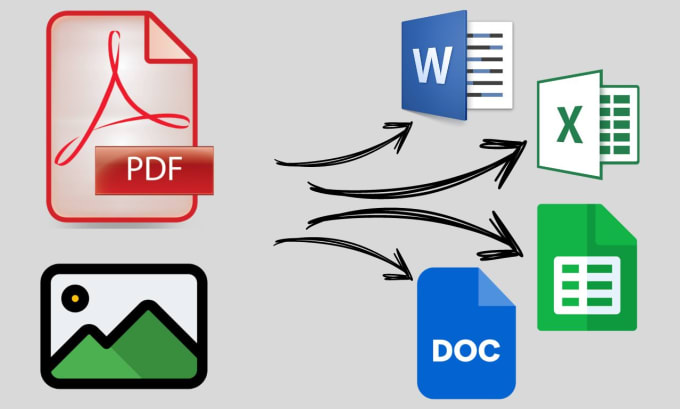 Gig Preview - Convert pdf to word, excel, google sheets, docs, and image to text