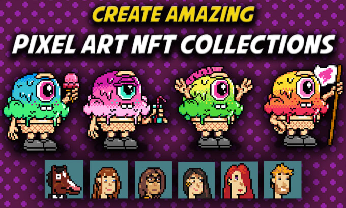 Gig Preview - Create a successful pixel art nft collection for you