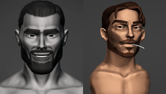 Gig Preview - Sculpt a stylized 3d character