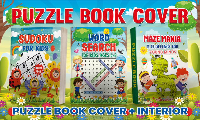 Gig Preview - Create sudoku word search maze and crossword activity puzzle book for kdp amazon