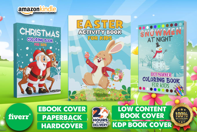 Gig Preview - Do amazon KDP book cover design, children coloring book cover