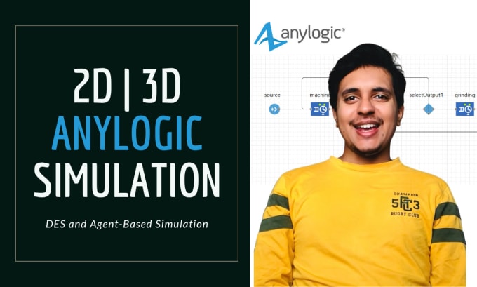 Gig Preview - Make an agent based simulation model using anylogic