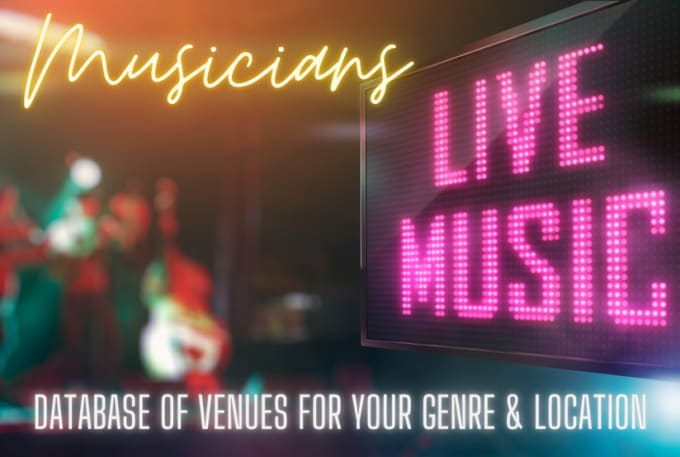 Gig Preview - Create a database of live music venues for your genre and city