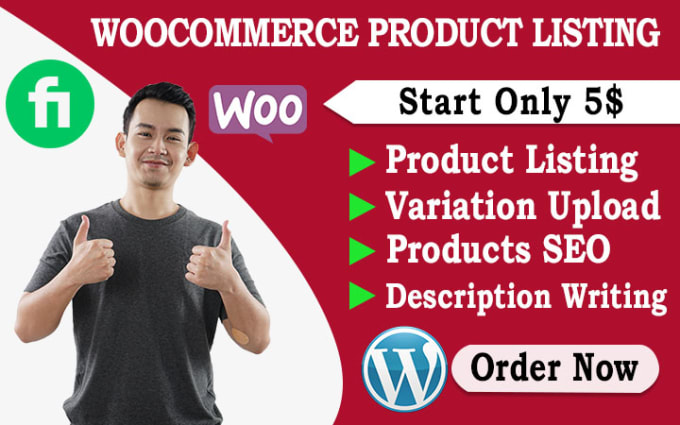 Gig Preview - Do woocommerce product listing and product upload