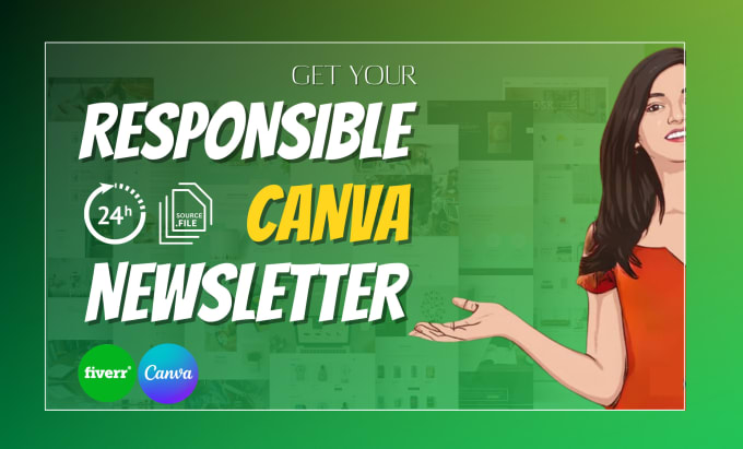 Gig Preview - Design responsible canva newsletter