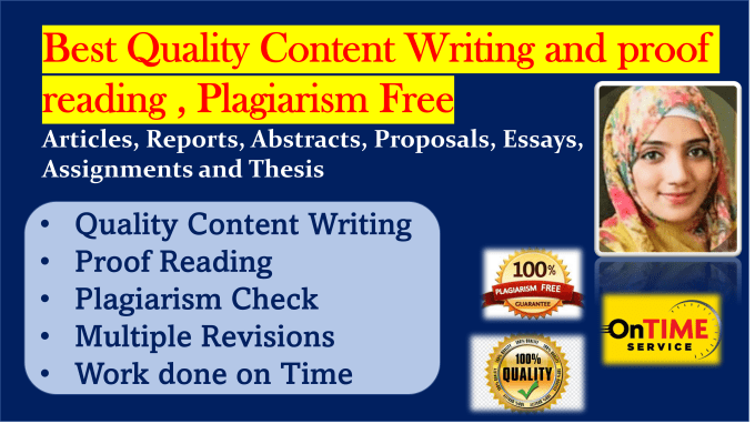 Gig Preview - Provide excellent  content writing and proofreading service