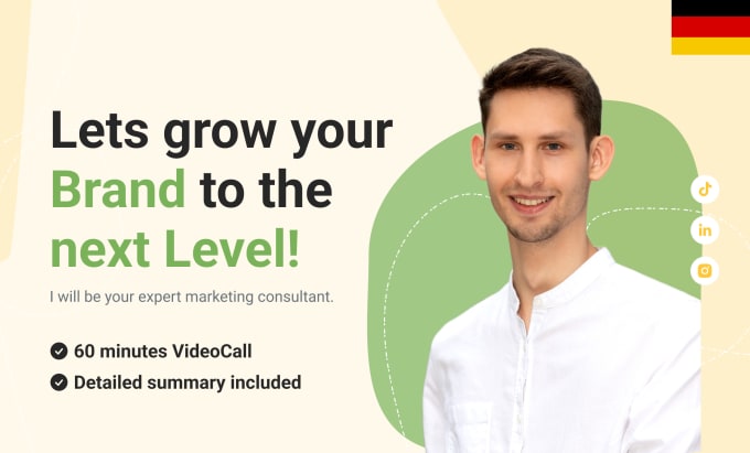 Gig Preview - Be your german online marketing and digital marketing consultant