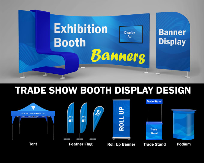 Gig Preview - Do exhibition backdrop roll up banner table cover trade show display