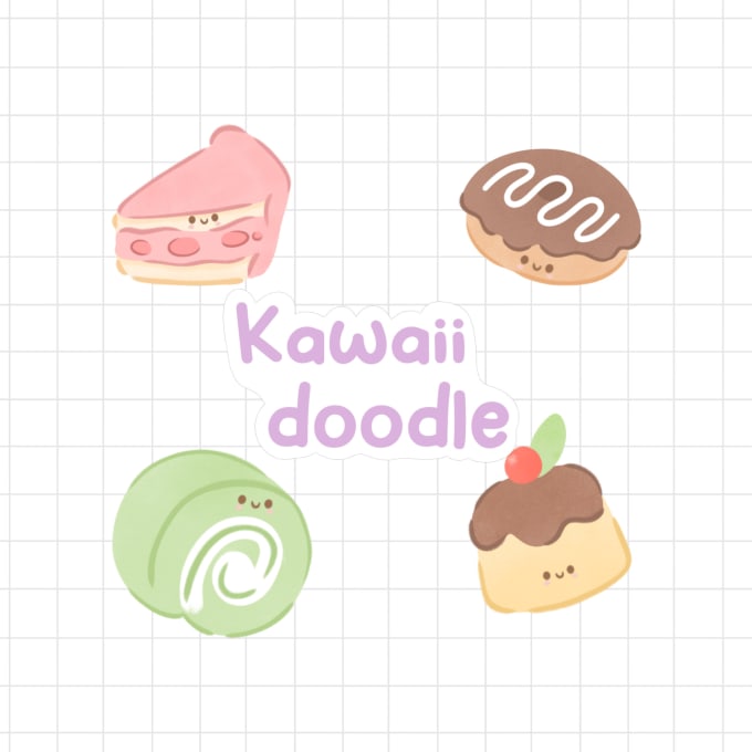 Gig Preview - Draw kawaii cute doodle illustrations for sticker,mascot