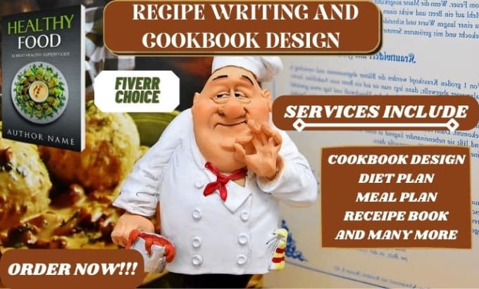 Gig Preview - Create high quality cookbook, recipe book, pdf lead magnet, ebook kindle cover