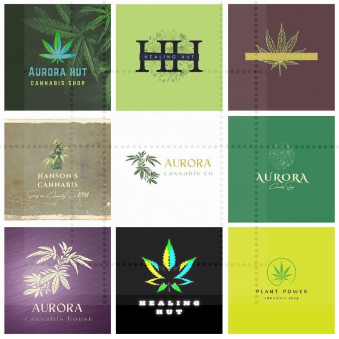 Gig Preview - Create a cannabis shop logo or business card