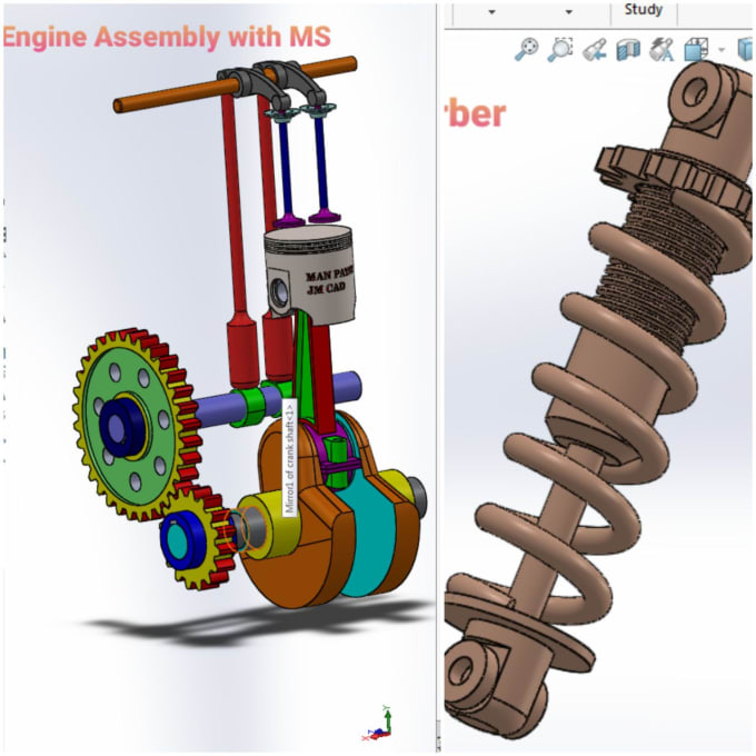 Gig Preview - Design accurate 2d and 3d cad model in solidworks , autocad