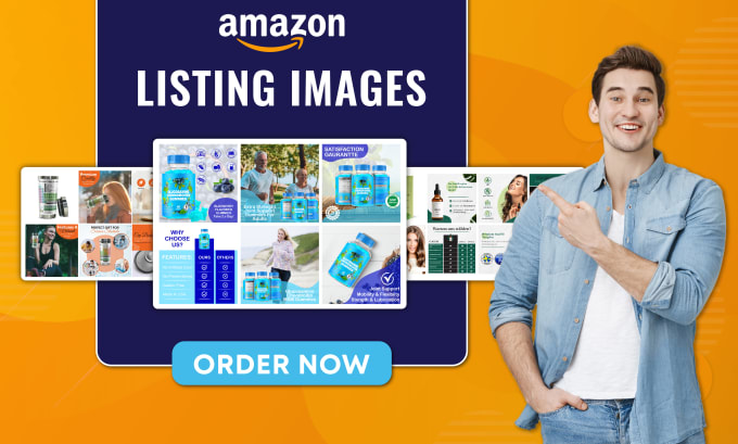 Gig Preview - Design amazon product listing images and ebc