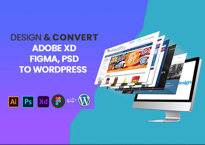 Gig Preview - Convert adobe xd, figma, PSD to wordpress