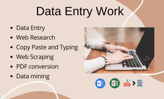 Gig Preview - Do any type of data entry, web research, web scraping and copy paste work