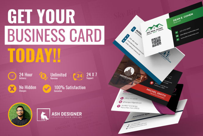 Gig Preview - Design the perfect business card for you within 12 hours