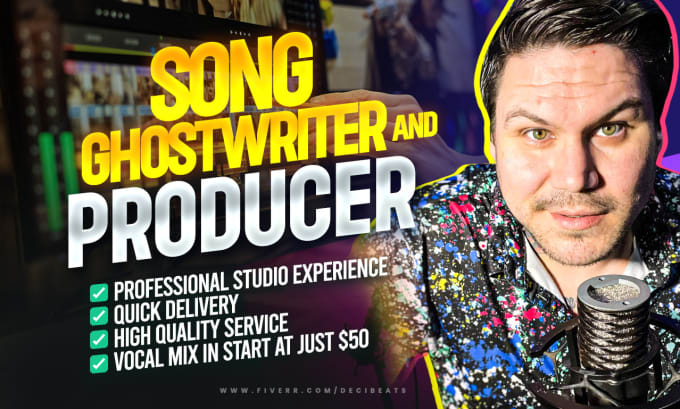 Bestseller - song write, edit, mix and master your full song to be ready