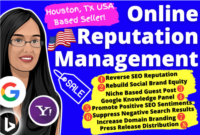 Gig Preview - Shield online reputation management as your seo manager and rebuild brand equity