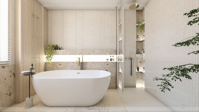 Gig Preview - Design and render 3d model of your bathroom