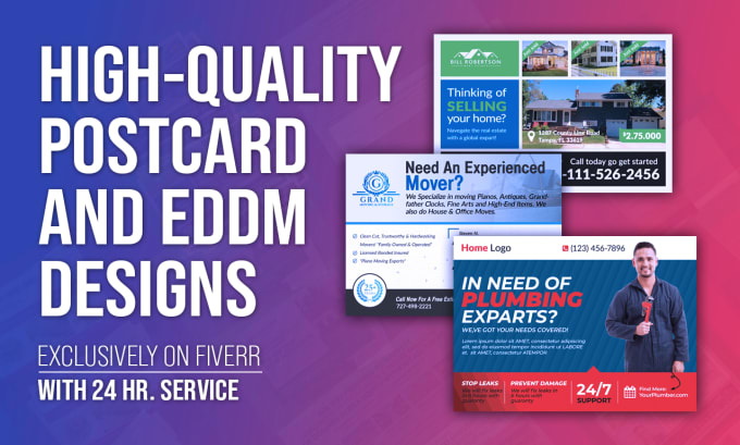 Gig Preview - Design a promotional postcard or direct mail eddm