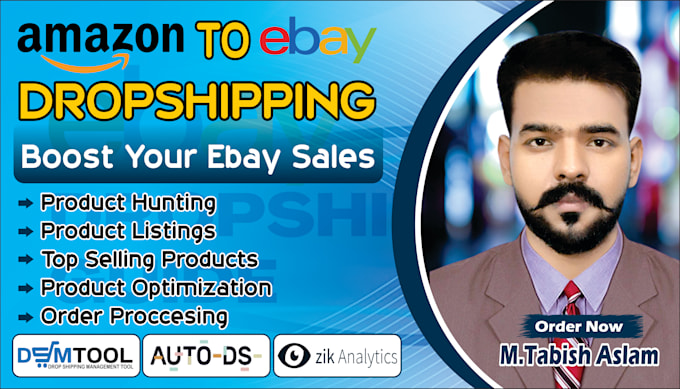 Gig Preview - Best ebay dropshipping ebay virtual assistant ebay listing