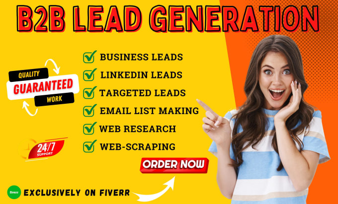 Gig Preview - Do b2b lead generation and business email list building