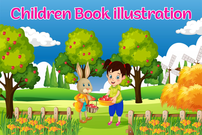 Gig Preview - Do children book cover, children story and children book illustrations