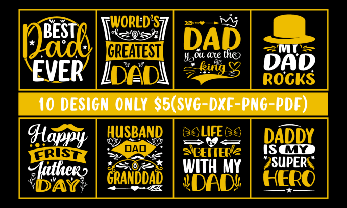 Gig Preview - Provide unique svg, cut, dxf, pdf, png, bundles design