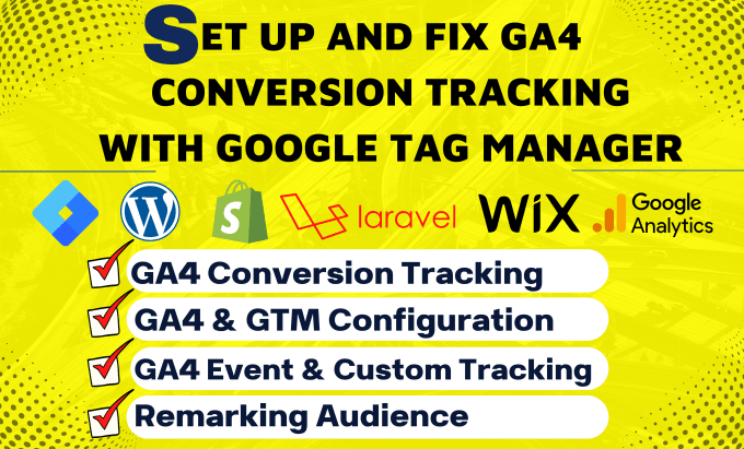 Gig Preview - Set up ga4 enhanced ecommerce conversion tracking with google tag manager