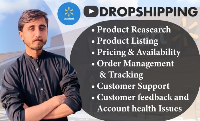 Gig Preview - Manage your walmart dropshipping business completely as a VA