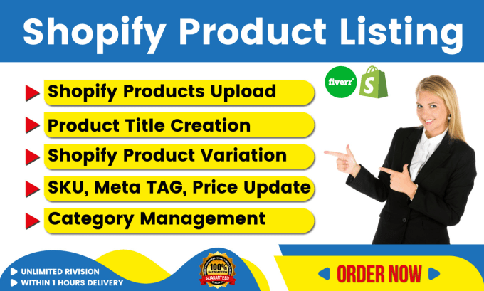 Gig Preview - Do professional shopify product listing data entry manually