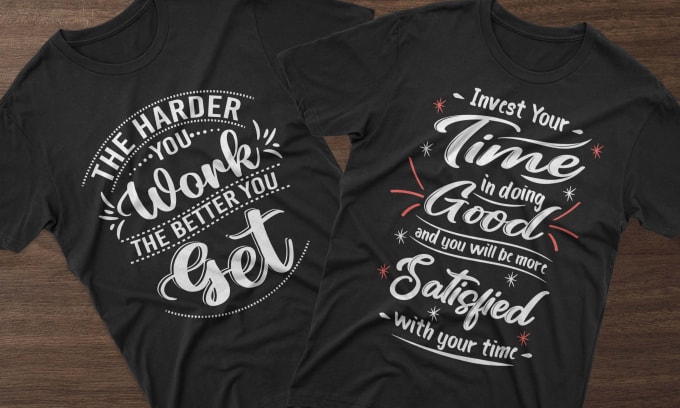 Gig Preview - Create custom typography and vintage text logo tshirt design