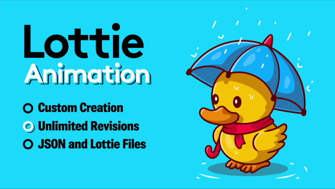 Gig Preview - Create json lottie animation for your website and app