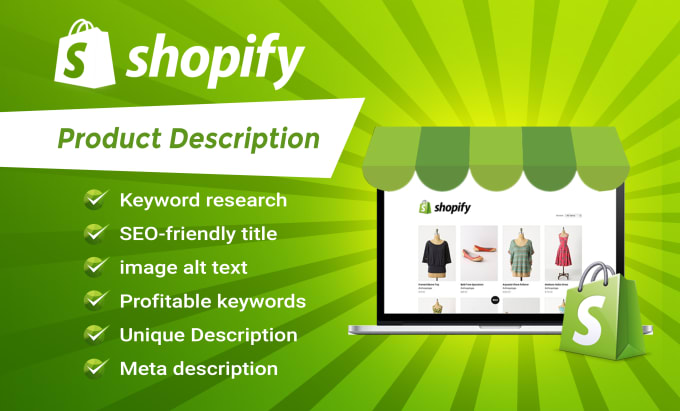 Gig Preview - Be your shopify product description writer with SEO titles and tags