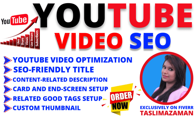 Gig Preview - Optimize youtube video SEO for a top ranking boost