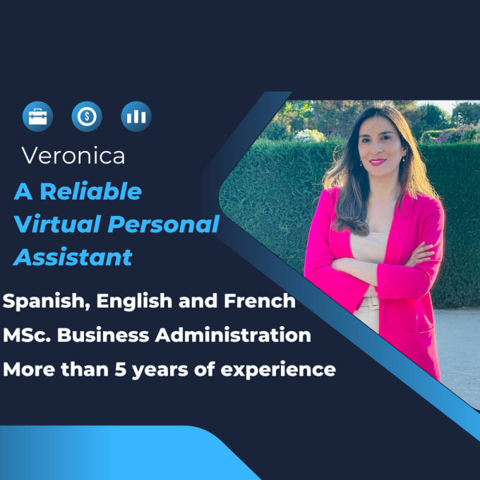 Gig Preview - Be your virtual assistant and I speak spanish, english, and french