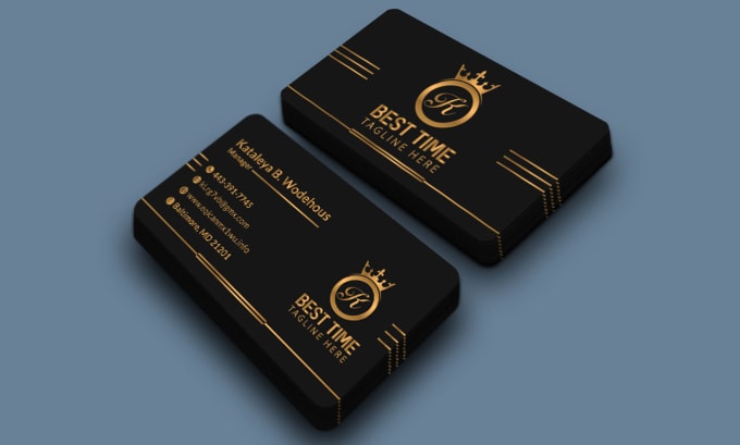 Gig Preview - Do luxury minimal print ready business card design