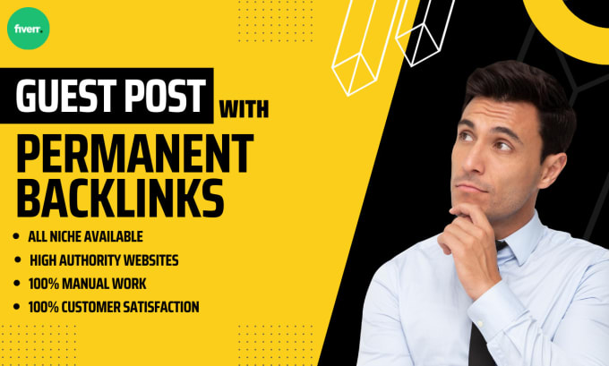 Gig Preview - Do guest post with permanent backlinks on high da websites