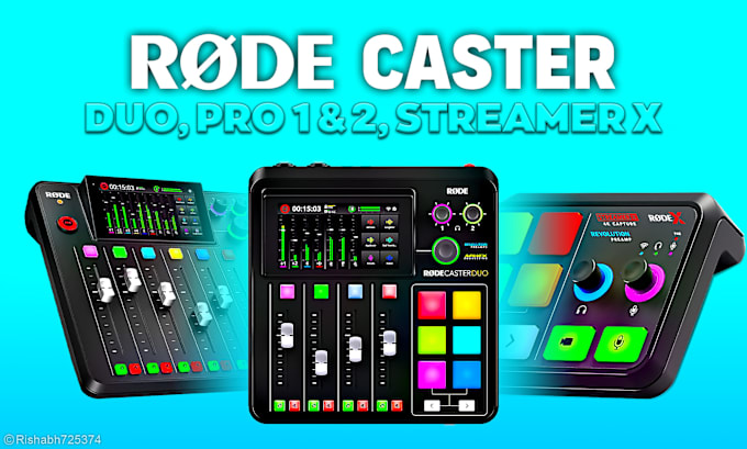 Gig Preview - Setup rode caster duo, streamer x, pro 1 or 2 for dual PC