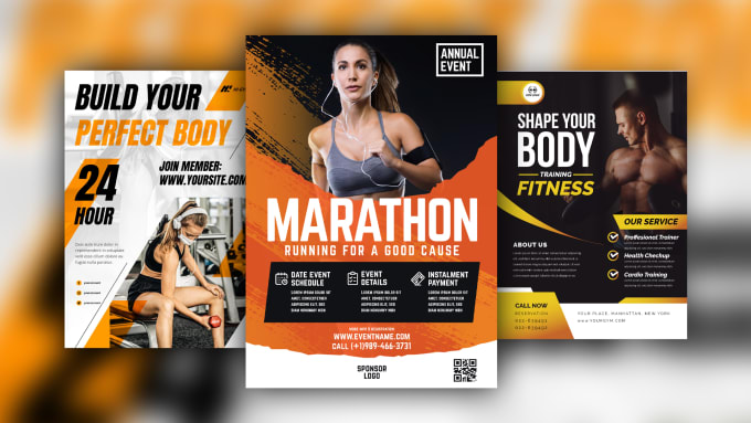 Gig Preview - Create gym flyer, sports, fitness, club flyer, and newspaper ad