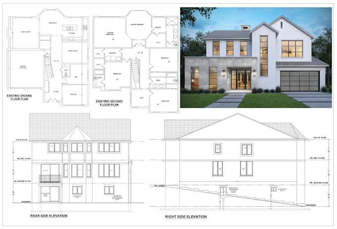 Gig Preview - Do house plan mep cad drawings 3d rendering animation