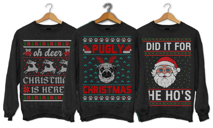 Gig Preview - Do ugly christmas sweater and shirt design