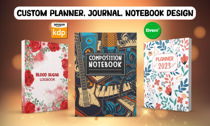 Gig Preview - Design custom journal, planner, or logbook for amazon KDP