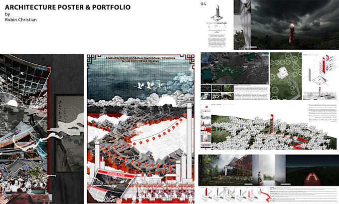 Gig Preview - Design architectural presentation board and portfolio