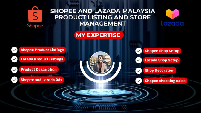 Gig Preview - Do shopee and lazada malaysia product listing and management