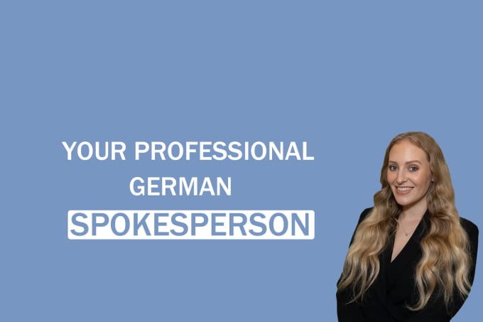 Gig Preview - Create a stunning female german spokesperson video