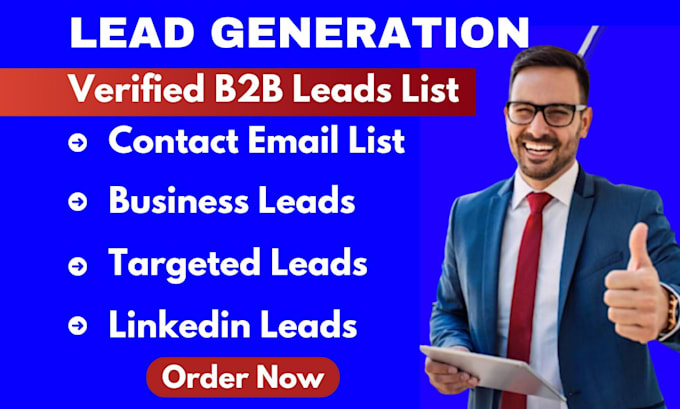 Bestseller - do b2b lead generation, linkedin leads, business leads, restaurant owner leads