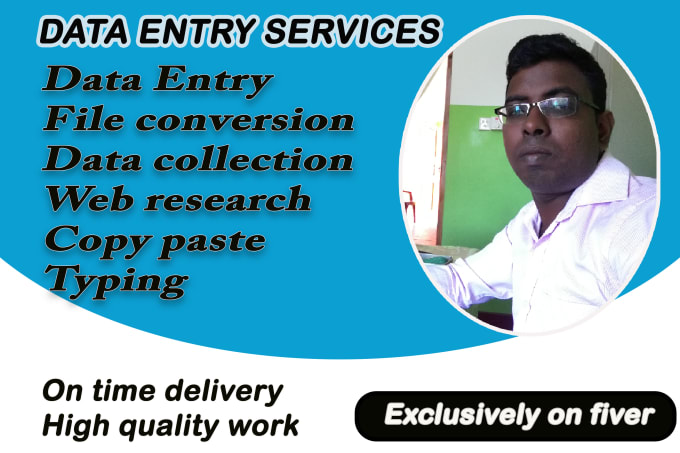 Bestseller - do data entry, copy paste, data collection, english typing